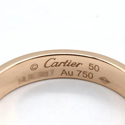 Pre-owned Cartier Gold Pink Gold (18k) Band Ring ()
