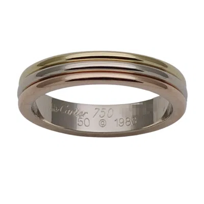 Pre-owned Cartier Trinity Pink White Yellow Band Ring () In Multi