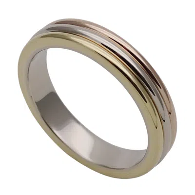 Pre-owned Cartier Trinity Pink White Yellow Band Ring () In Multi