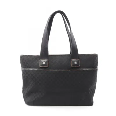 Pre-owned Celine Black Canvas Leather Tote Bag ()