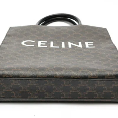 Pre-owned Celine Black Coated Canvas Leather Handbag Shoulder Bag ()