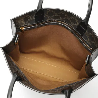 Pre-owned Celine Black Coated Canvas Leather Handbag Shoulder Bag ()