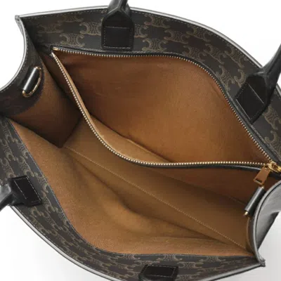 Pre-owned Celine Black Coated Canvas Leather Handbag Shoulder Bag ()