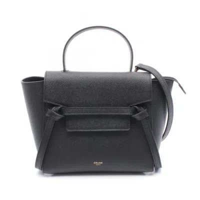 Pre-owned Celine Black Leather Handbag Shoulder Bag ()
