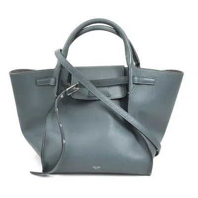 Pre-owned Celine Blue Gray Leather Handbag Shoulder Bag () In Multi