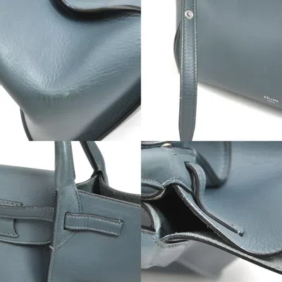 Pre-owned Celine Blue Gray Leather Handbag Shoulder Bag () In Multi