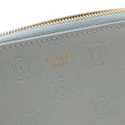 Pre-owned Celine Blue Leather Coin Purse/coin Case ()