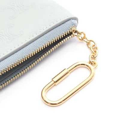 Pre-owned Celine Blue Leather Coin Purse/coin Case ()
