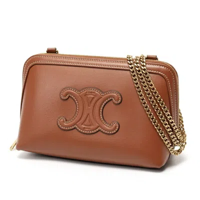 Pre-owned Celine Brown Leather Shoulder Bag ()
