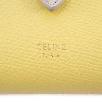 Pre-owned Celine Gray Yellow Leather Wallet (bi-fold) ()