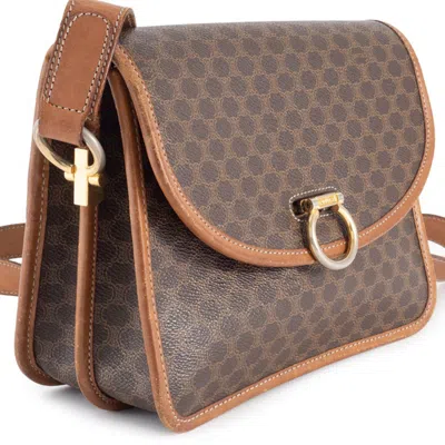 Pre-owned Celine Macadam Brown Pvc Leather Shoulder Bag ()