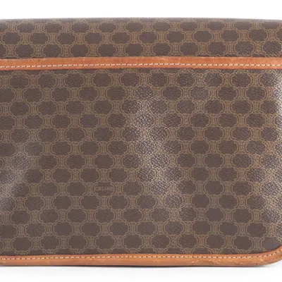 Pre-owned Celine Macadam Brown Pvc Leather Shoulder Bag ()