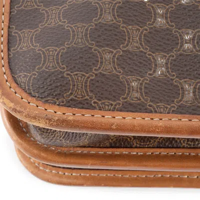 Pre-owned Celine Macadam Brown Pvc Leather Shoulder Bag ()