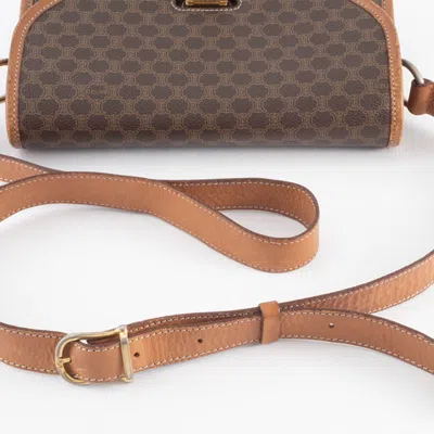 Pre-owned Celine Macadam Brown Pvc Leather Shoulder Bag ()