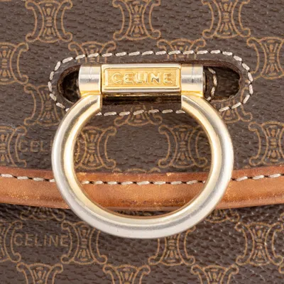 Pre-owned Celine Macadam Brown Pvc Leather Shoulder Bag ()