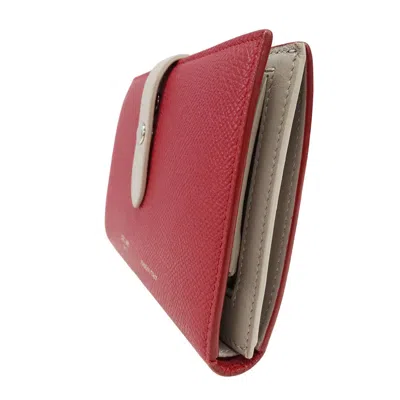 Pre-owned Celine Red Color Leather Wallet (bi-fold) ()