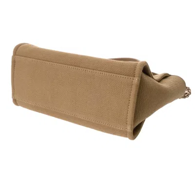 Pre-owned Chanel Beige Canvas Tote Bag () In Sand