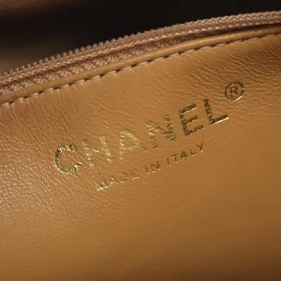Pre-owned Chanel Beige Leather Tote Bag () In Sand