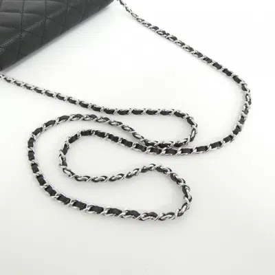 Pre-owned Chanel Black Bordeaux Grained Calfskin Chain/shoulder Wallet () In Multi