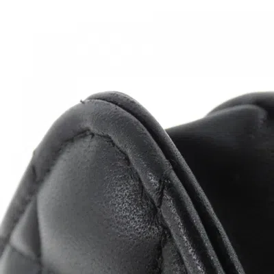 Pre-owned Chanel Black Bordeaux Leather Chain/shoulder Wallet () In Multi
