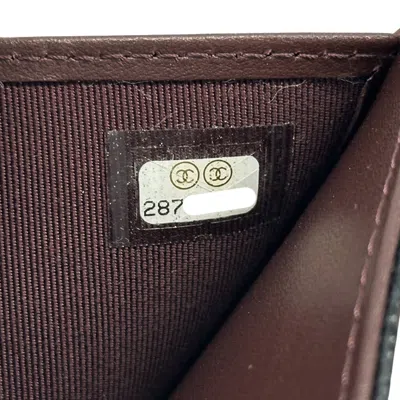 Pre-owned Chanel Black Grained Calfskin Wallet (bi-fold) ()