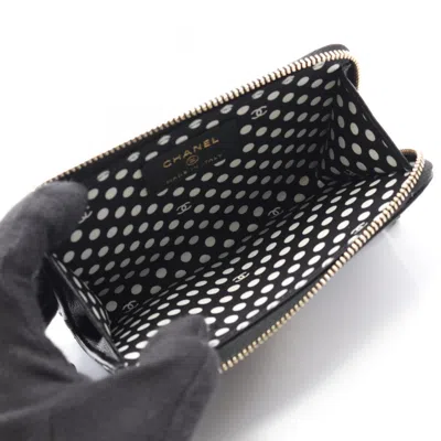 Pre-owned Chanel Black Leather Coin Purse/coin Case ()