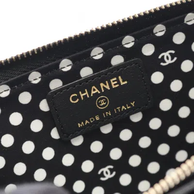 Pre-owned Chanel Black Leather Coin Purse/coin Case ()