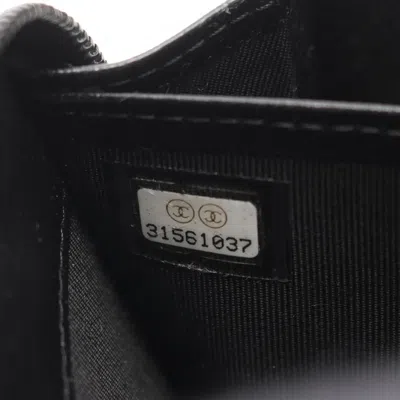 Pre-owned Chanel Black Leather Long Wallet (bi-fold) ()
