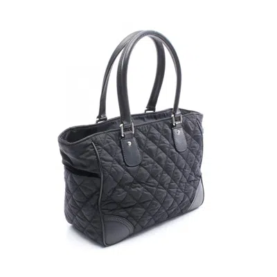 Pre-owned Chanel Black Nylon Leather Tote Bag ()