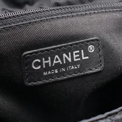 Pre-owned Chanel Black Nylon Leather Tote Bag ()
