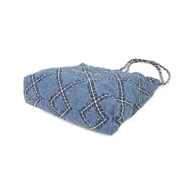 Pre-owned Chanel Blue Denim Shoulder Bag ()
