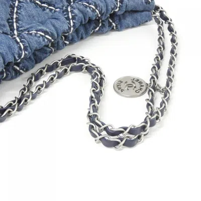 Pre-owned Chanel Blue Denim Shoulder Bag ()