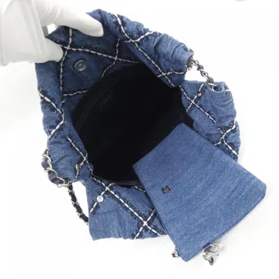 Pre-owned Chanel Blue Denim Shoulder Bag ()