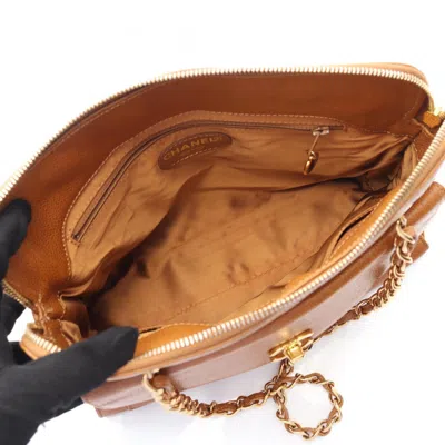 Pre-owned Chanel Brown Leather Tote Bag ()