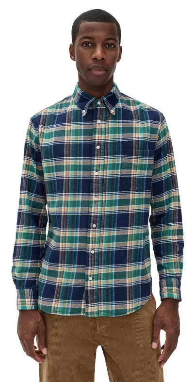 Gitman Vintage Brushed Winter Madras Shirt Multi In Multi