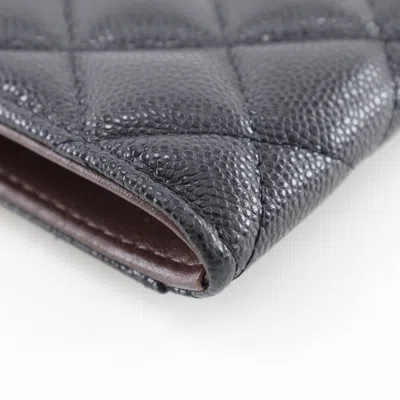 Pre-owned Chanel Matelasse Black Grained Calfskin Coin Purse/coin Case ()