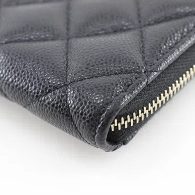 Pre-owned Chanel Matelasse Black Grained Calfskin Coin Purse/coin Case ()