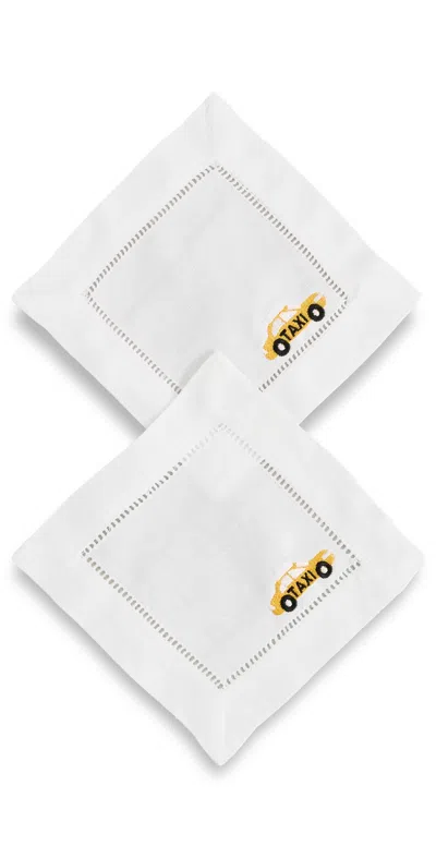 Abbode Taxi Napkins White In White