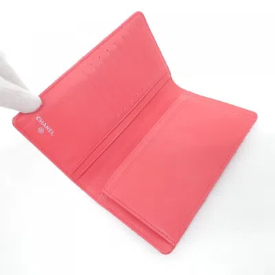 Pre-owned Chanel Pink Long Wallet (bi-fold) ()