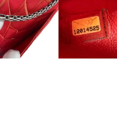 Pre-owned Chanel Red Color Canvas Metal Shoulder Bag ()