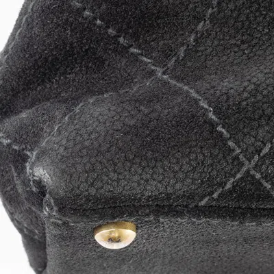 Pre-owned Chanel Wild Stitch Black Leather Shoulder Bag Tote Bag ()