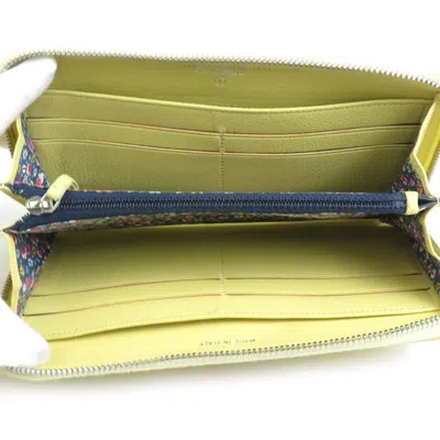 Pre-owned Chanel Yellow Leather Long Wallet (bi-fold) ()