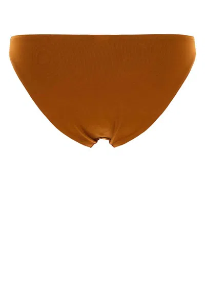 Eres Caramel Stretch Nylon Fripon Bikini Bottom In Brown