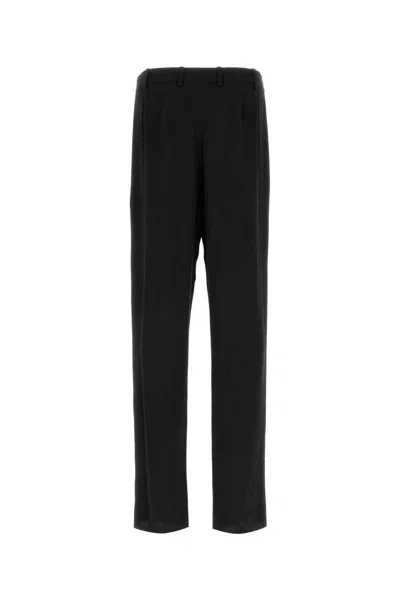 Saint Laurent Black Crepe Wide-leg Pant