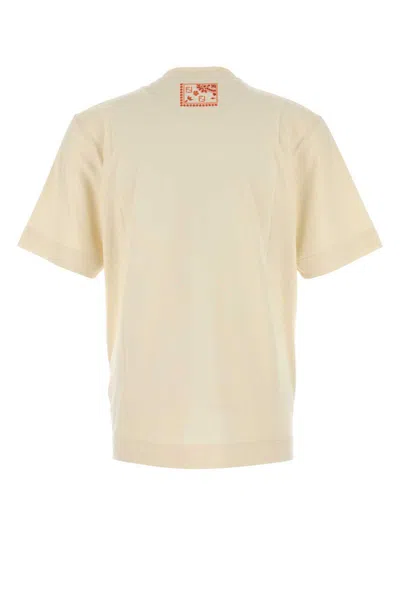 Fendi Graphic Print Crew Neck T-shirt With Pocket In Yellow