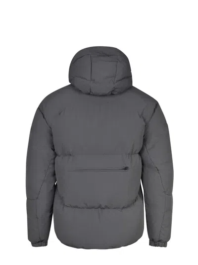 Jg1 Hybrid Down Jacket With Hood In Gray