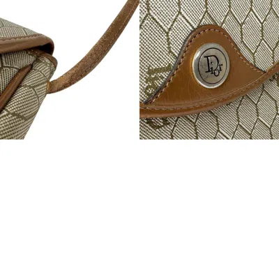 Pre-owned Dior Christian  Beige Brown Pvc Leather Shoulder Bag () In Multi