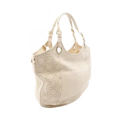 Pre-owned Dior Christian  Beige Leather Tote Bag () In Sand