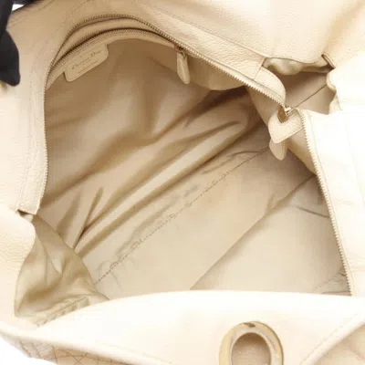 Pre-owned Dior Christian  Beige Leather Tote Bag () In Sand