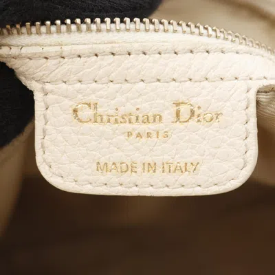 Pre-owned Dior Christian  Beige Leather Tote Bag () In Sand